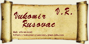 Vukomir Rusovac vizit kartica
